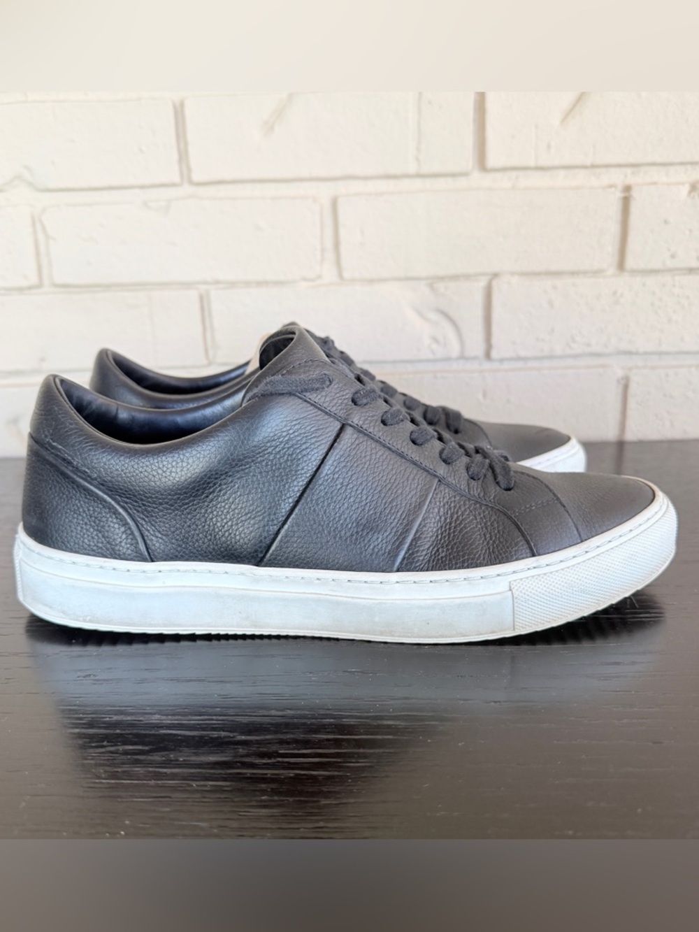 Mr. P Larry Leather Sneakers Shoes Black US Size 8 City Modern Capsule Preppy
